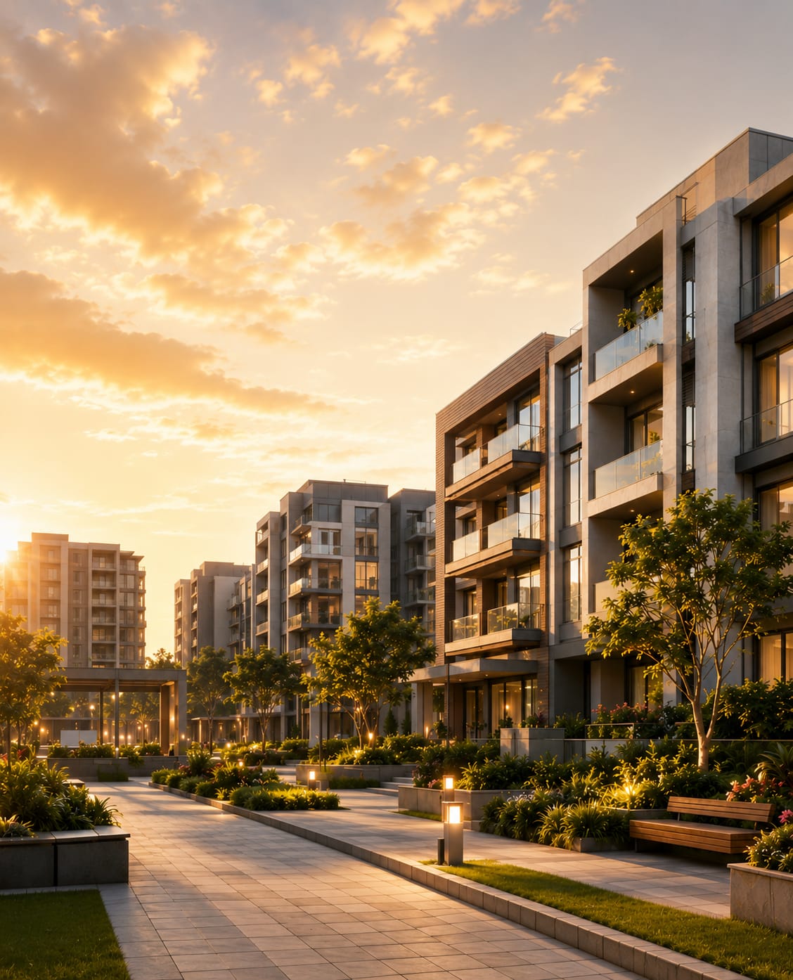 Placeholder: residential towers